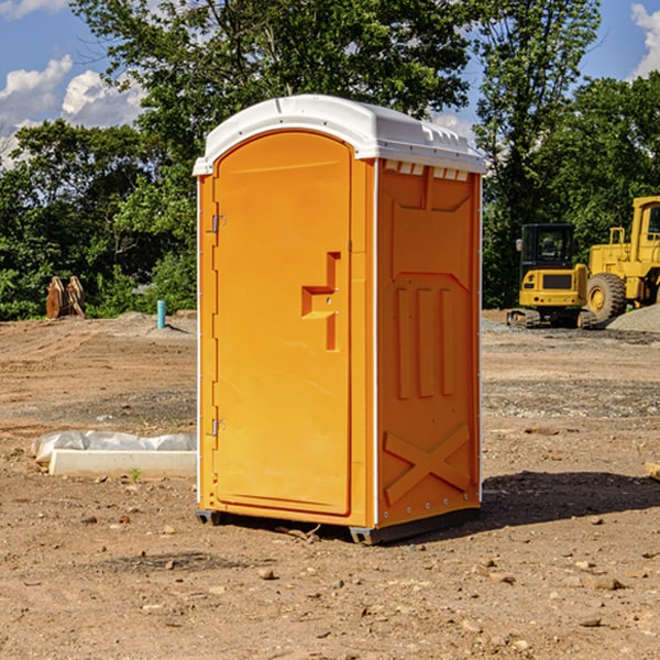 can i customize the exterior of the porta potties with my event logo or branding in Irondale